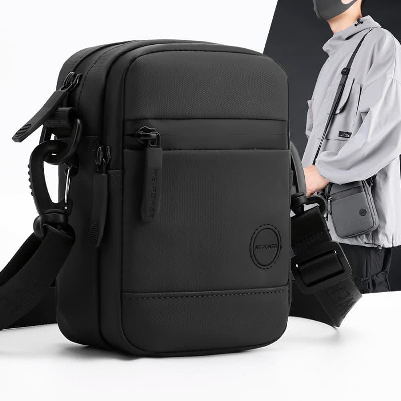 WEPOWER new men's messenger bag small bag male mini single shoulder bag mobile phone multi-function pocket bag