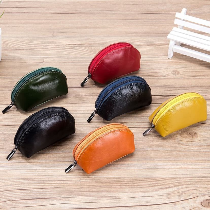 New Soft Leather Coin Purse, Retro Simple Coin Bag, Portable Key Earphone Storage Bag, Multi-Functional Small Bag for Men and Women