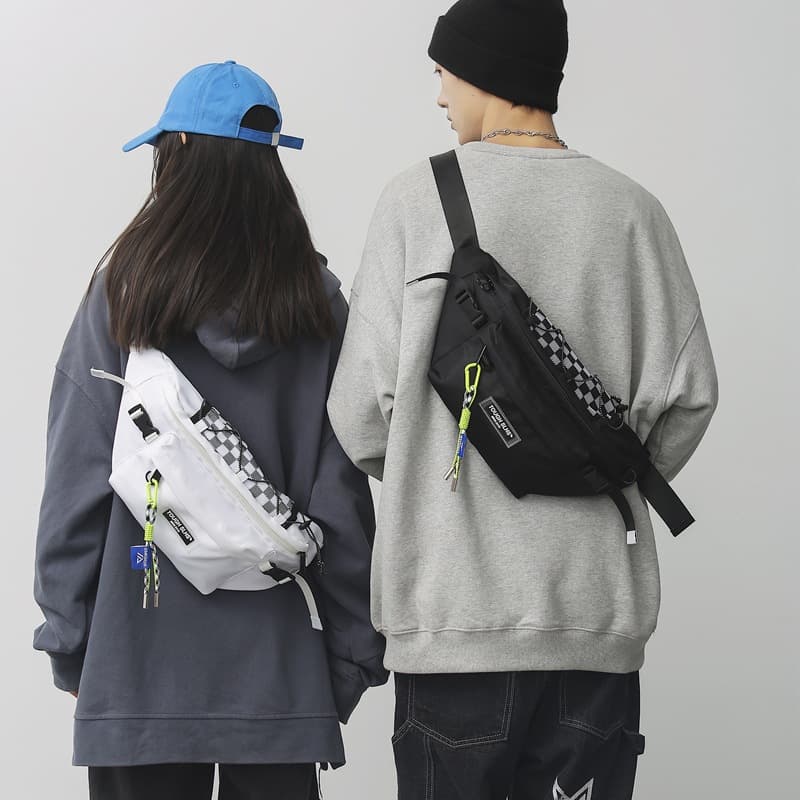 New Trendyy Men's and Women's Chest Bags, Simple Men's Crossbody Bags, K-Style Ins Casual Shoulder Bags, Couple Waist Bags, Chest Bags