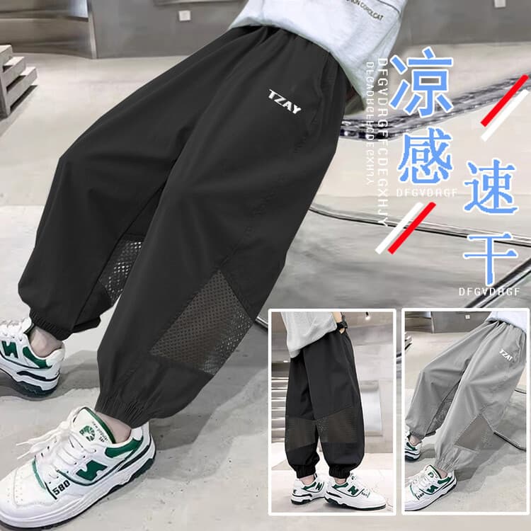 Boys' Anti-Mosquito Pants, Summer Thin Style 2026 New Model, Long Pants for Older Children, Summer Quick-Dry Pants, Casual Summer Wear