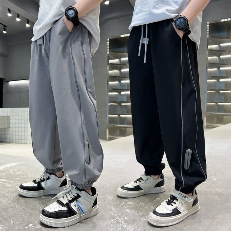 Boys' Sporty and Stylish Anti-Mosquito Pants, Ice Silk, Summer 2026 New Model, Thin Casual Pants for Older Children, Trendy Boys' Pants