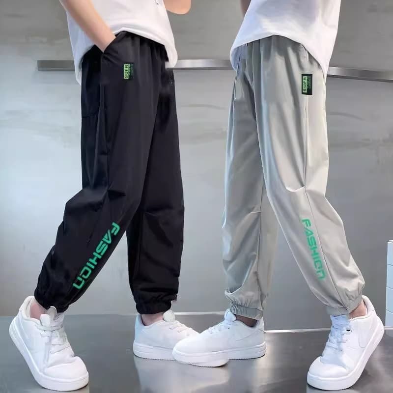 Boys Summer Pants Quick-Drying Sports Casual Thin 2024 New Anti-Mosquito Pants Black Big Kidsren's Wear Boys Handsome