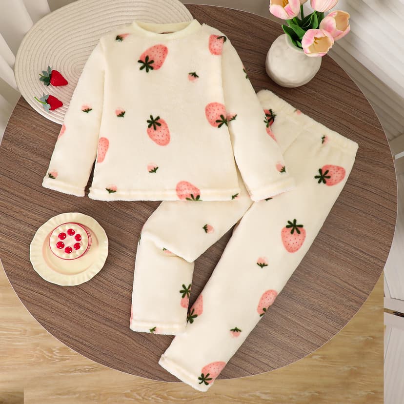 Girls' Pajamas Winter 2026 New Style Kidsren's Coral Velvet Suit for Older Kidsren Autumn and Winter Flannel Home Clothes
