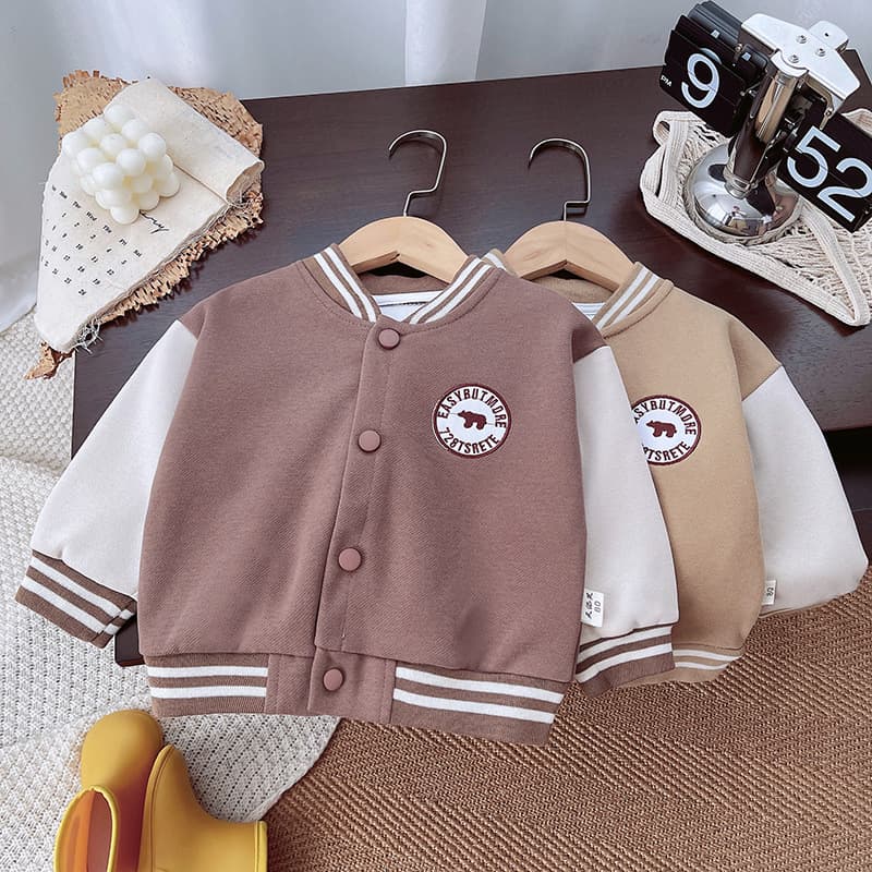 Children's Fashion Baseball Suit 0-5 Years Old Spring South Korea Children's Clothing Boys Embroidered Letter Jacket Baby Spring Western Style