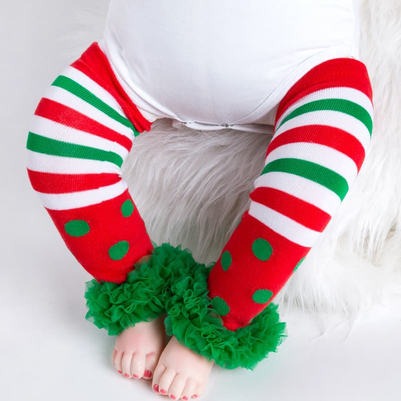 Christmas autumn and winter New newborn socks baby all size color dot plus yarn socks foreign trade wholesale children's socks
