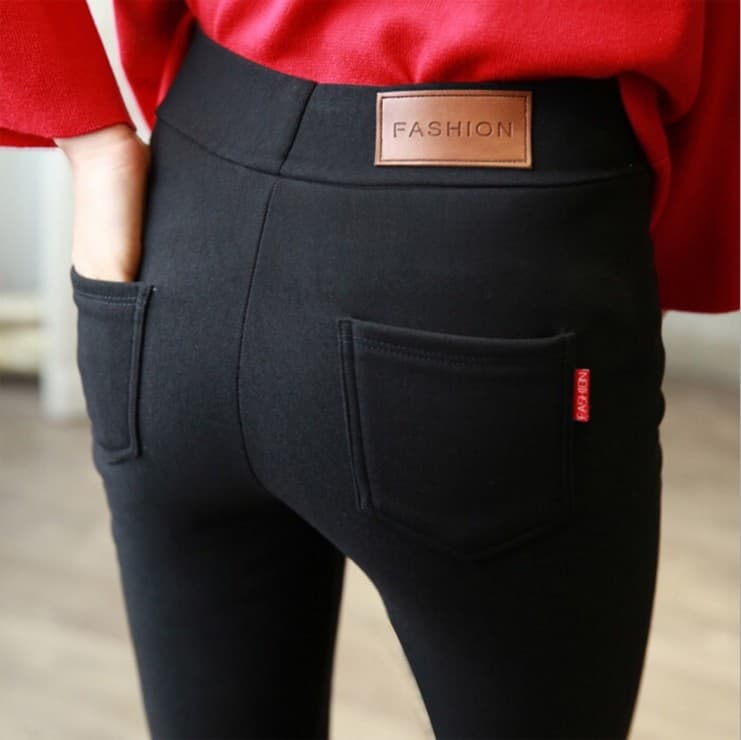 Tight Black Pencil Pants, Outerwear Leggings for Women, Slimming Elastic Skinny Pants, Plus Size Women's Direct Sales, High Elasticity