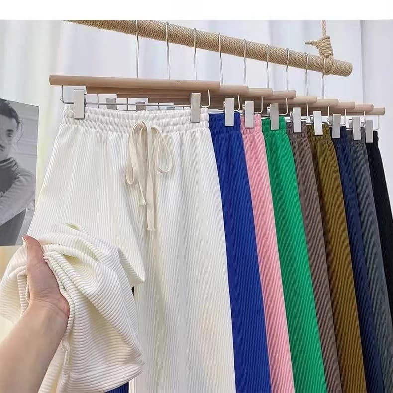 Snake Bone Pattern New Style Floor Pants Draping Pleated Snake Bone Pattern Wide Leg Pants Women's Early Spring All-match Straight Loose Casual Pants