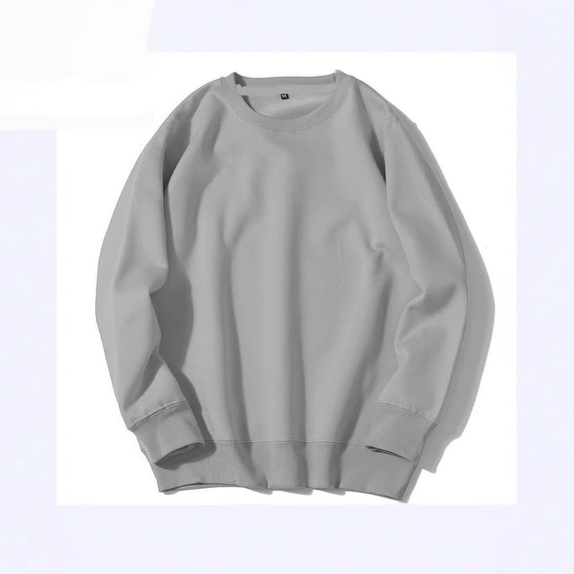 European and American Export Spring and Autumn Unisex Sports Crew Neck Fleece Pullover Solid Color Long-Sleeve Top Hip-Hop Loose Sweatshirt