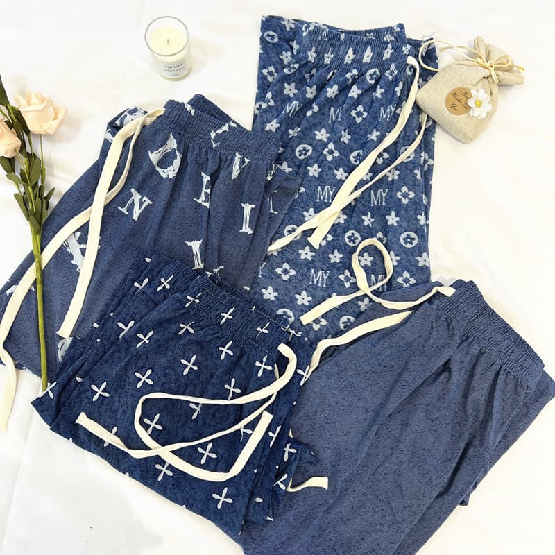 Ice Silk Denim straight cool pants high waist summer versatile thin narrow wide leg pants loose slimming women's casual pants