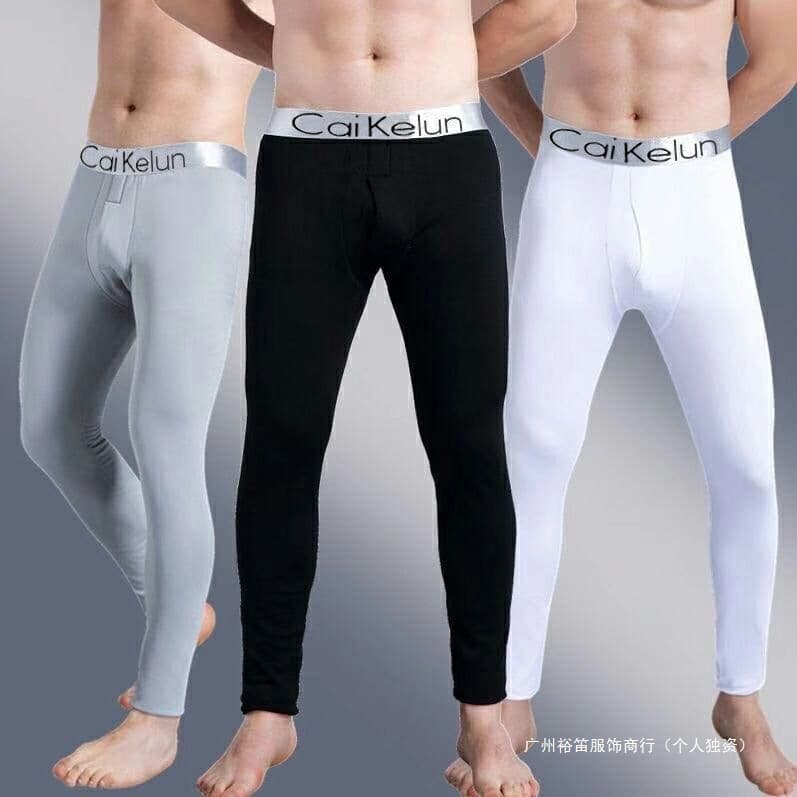 Men's Autumn Pants Plus Velvet Leggings Slim Single Piece Warm Pants Autumn and Winter Large Size
