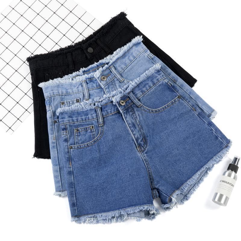 Women's Denim Shorts 2020 Summer New Korean Style Loose Wide-Leg Outerwear Slimming High-Waisted Thin A-Line Hot Pants Trendy