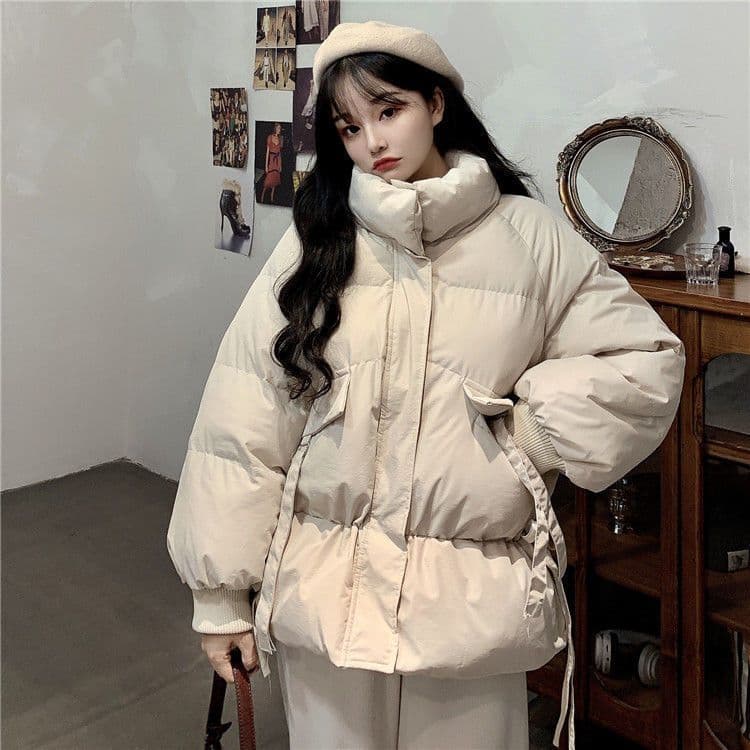 2024 Winter Cotton Coat Women's Short Bread Suit Short Cotton Coat Academic Style Cotton Coat Loose Cotton Coat Warm Coat