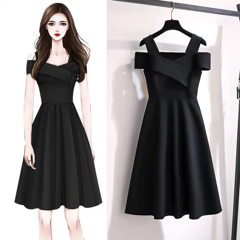 2025 new plus size women's clothing fat sister fashion temperament dress women cover belly slimming waist skirt women summer