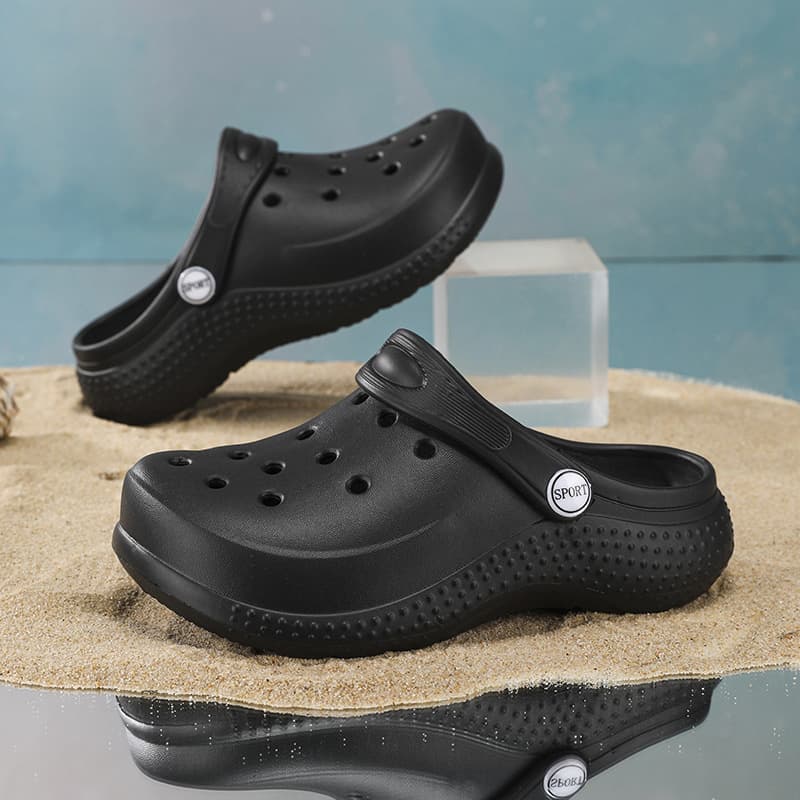 Women's Croc Shoes Summer Soft-Soled Coconut Shoes Cross-Border Non-Slip Breathable Casual Trendy Parent-Child Sandals and Slippers