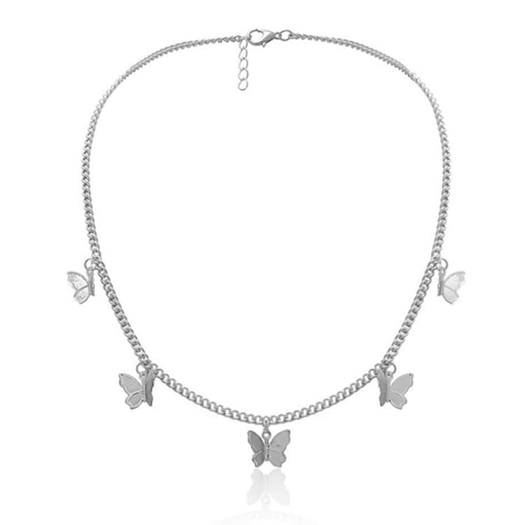 European and American Fashion necklace cute butterfly pendant neck chain women butterfly pendant ladies temperament clavicle necklace wholesale women