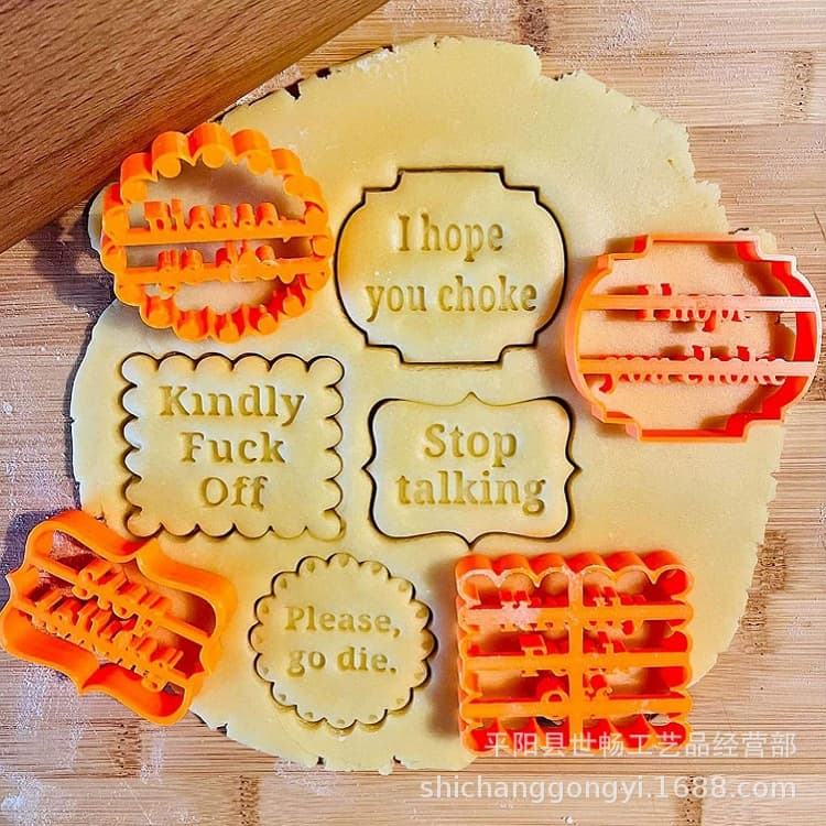 Cookie Moulds With Good Wishes Cookie Model