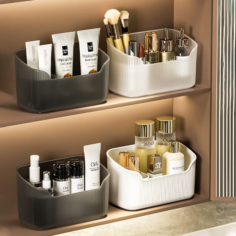 Mirror cabinet storage box toilet bathroom cabinet compartment finishing box washbasin countertop cosmetic mask storage box